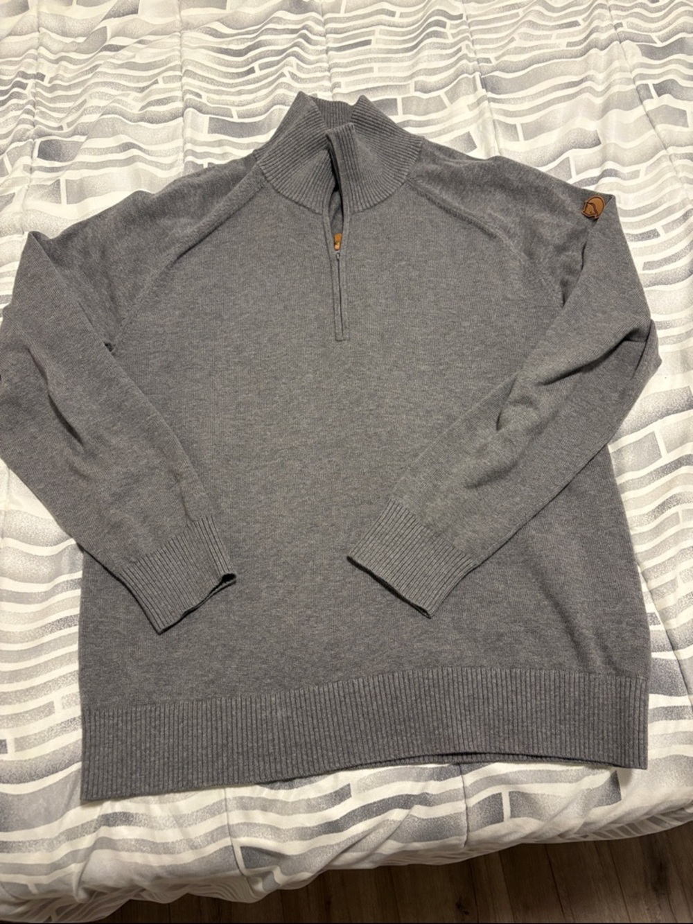 Men's Gray Quarter-Zip Sweater